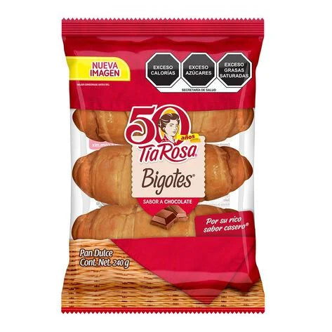 Bigotes Rellenos de Chocolate Tía Rosa 240 gr