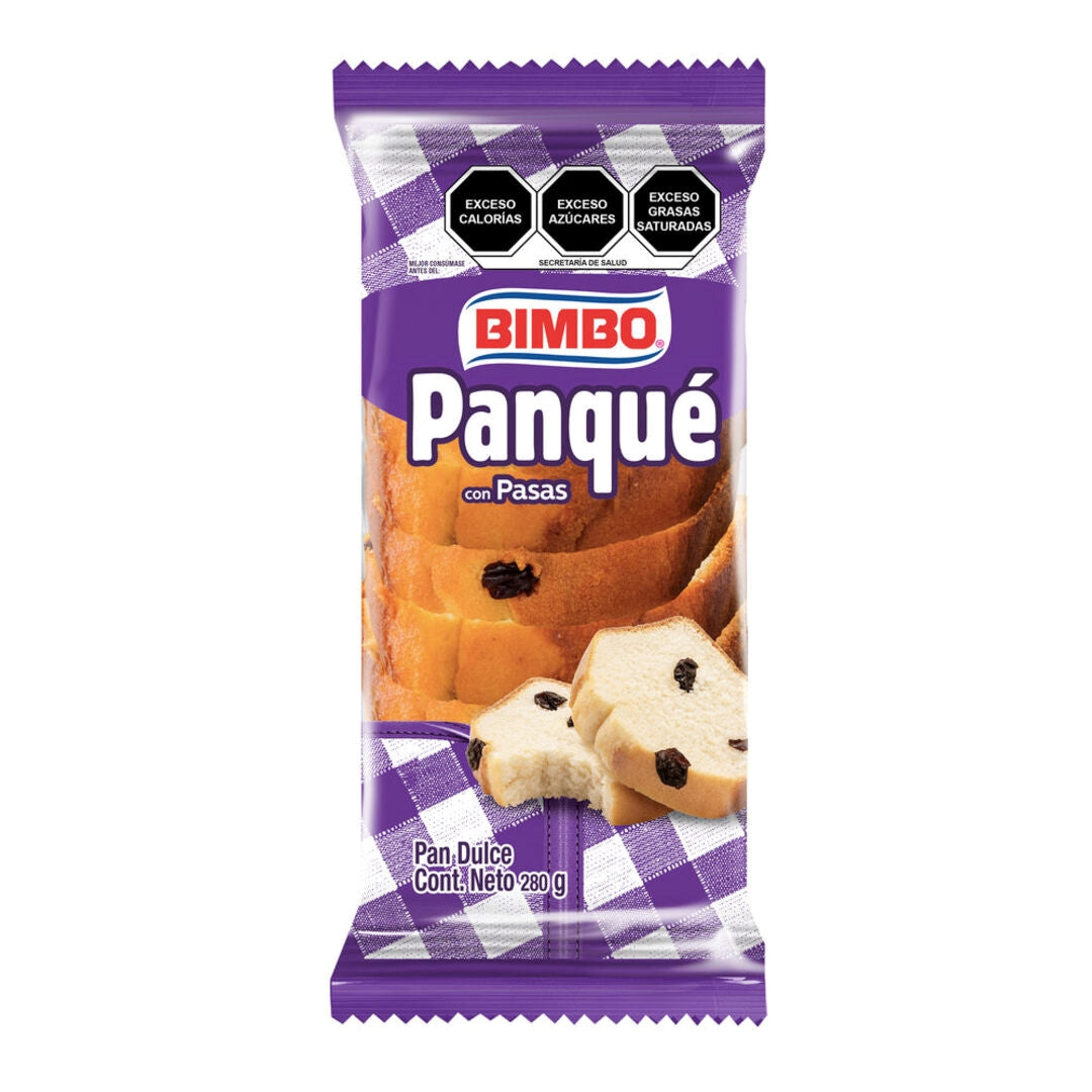 Pan Dulce Panque con Pasas Bimbo 280 gr
