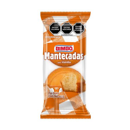 Pan Dulce Mantecadas Bimbo 2 pz 62.5 gr