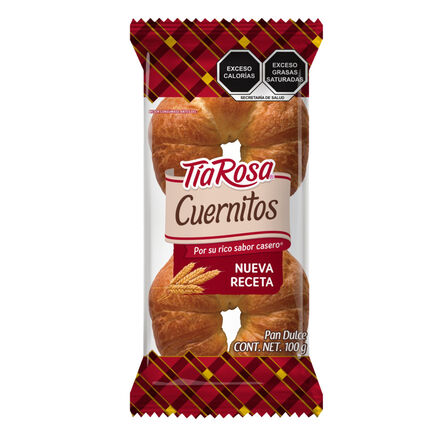 Pan Dulce Tía Rosa Cuernitos 2 Piezas 100 gr