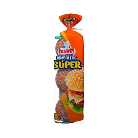 Pan Para Hamburguesas Bimbo Bimbollos Ajonjolí 6 piezas 480 gr