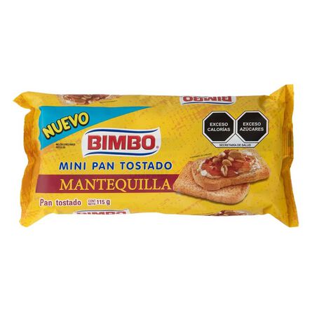 Pan Tostado Mini Mantequilla 12 pz
