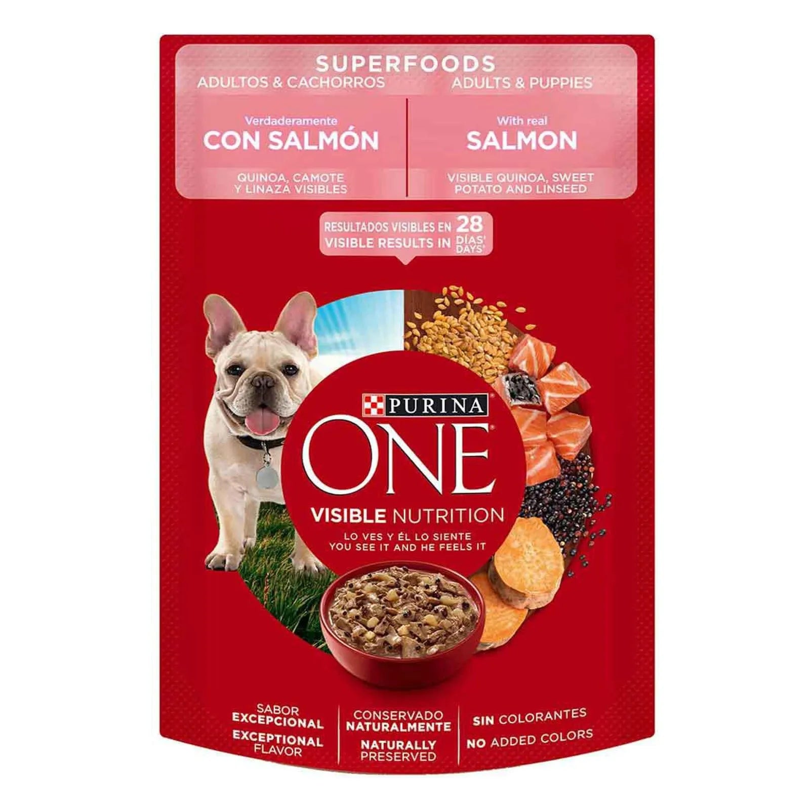 Superfoods perros adultos y cachorros de salmón sobre 85gr