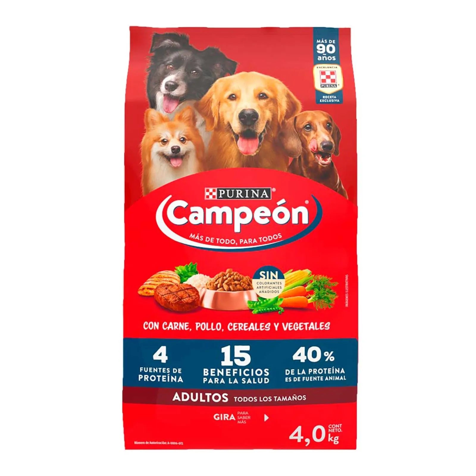 Croquetas campeón adulto todos los tamaños 4kg