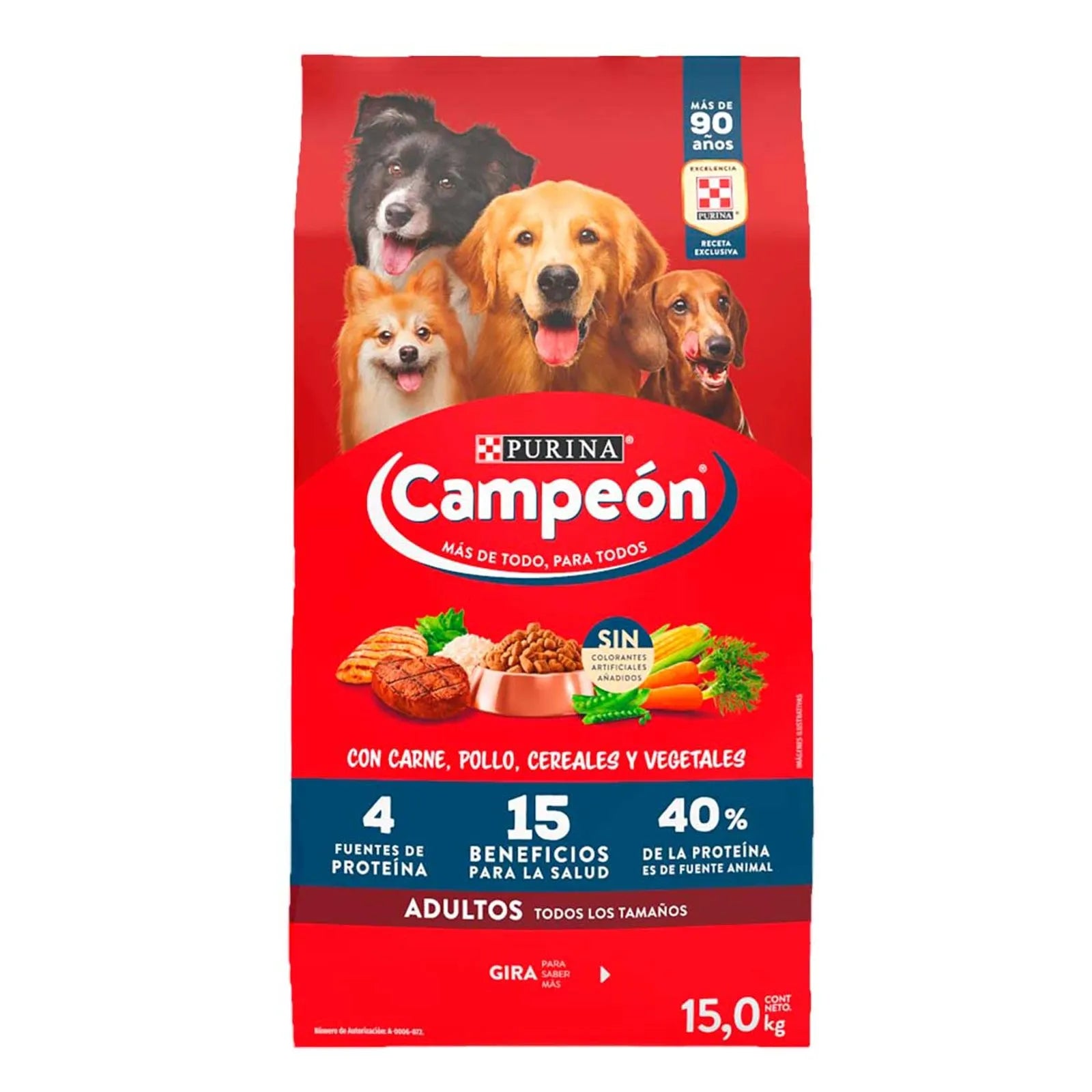 Croquetas campeón adulto todos los tamaños 15kg