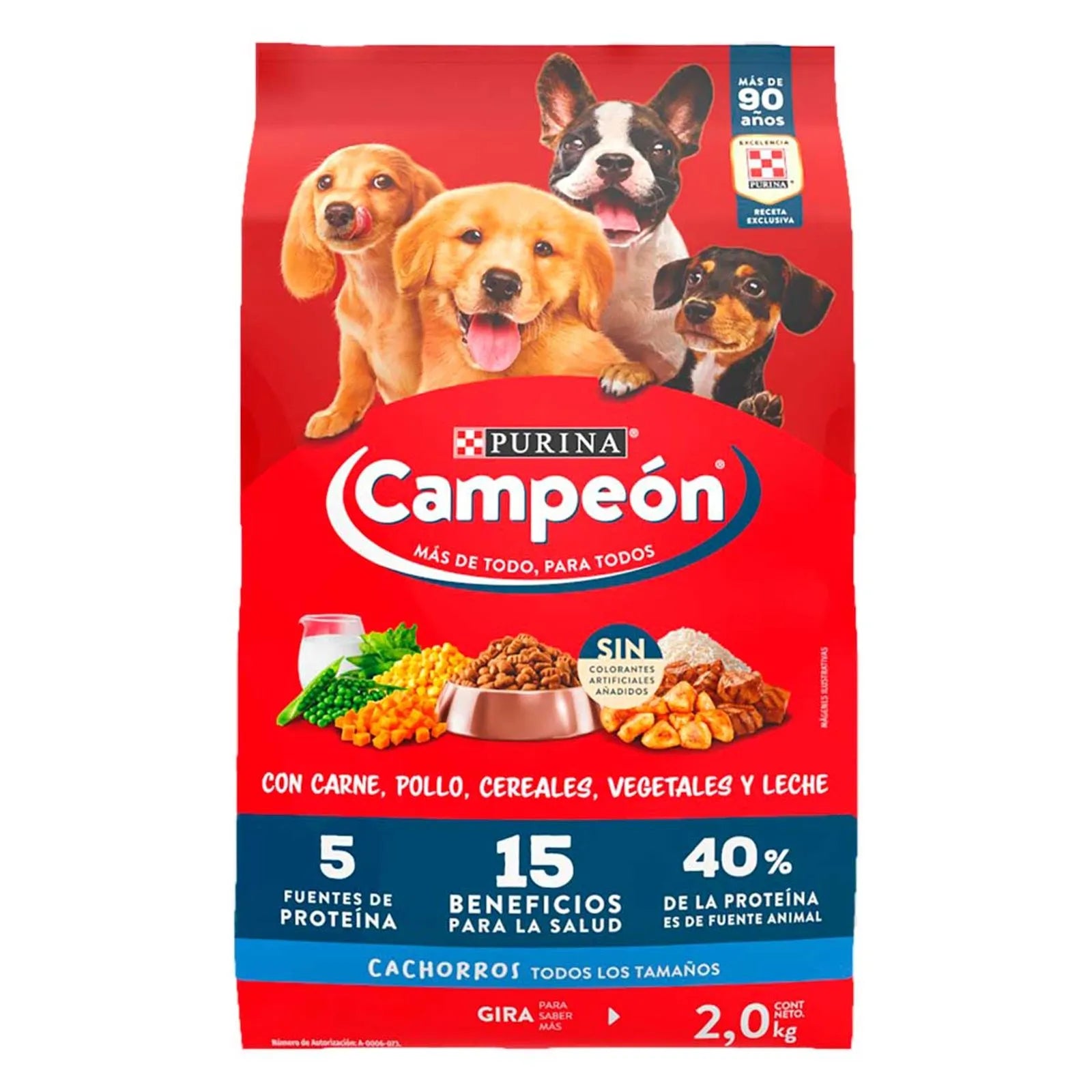 Croquetas campeón cachorros todos los tamaños 2kg