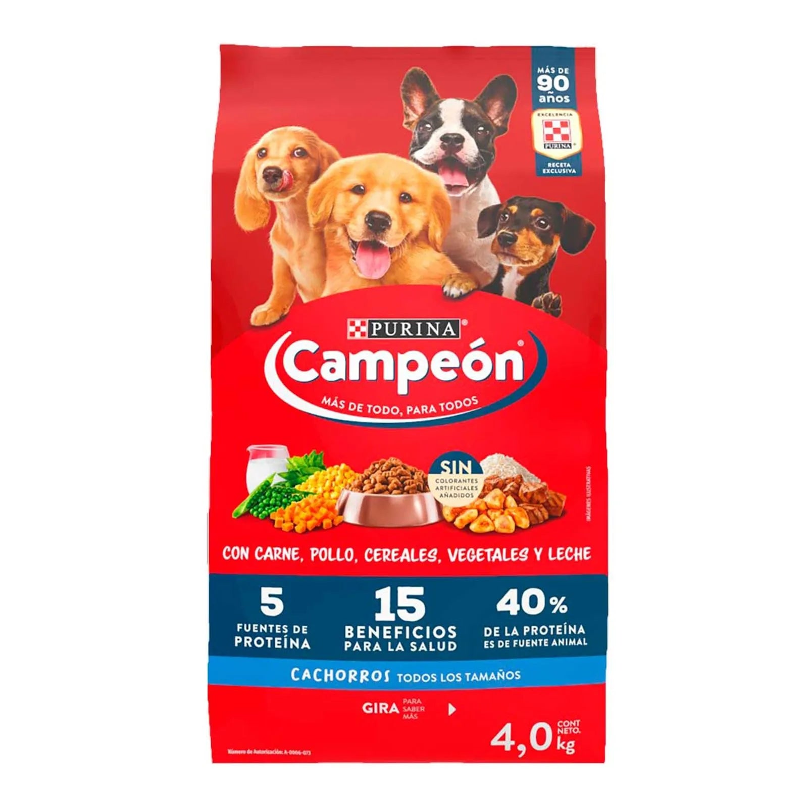 Croquetas campeón cachorros todos los tamaños 4kg