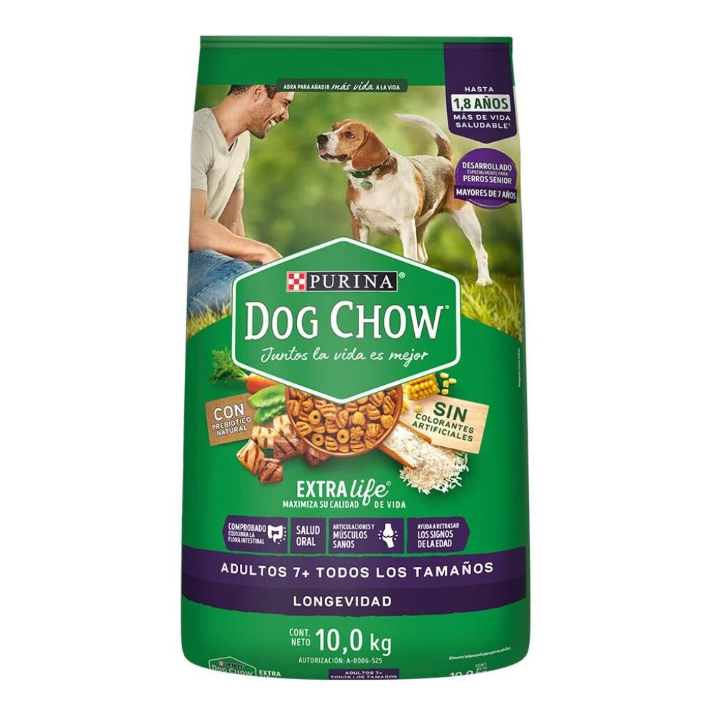 Dog chow nutrición reforzada adultos mayores de 7 años todos los tamaños 10kg