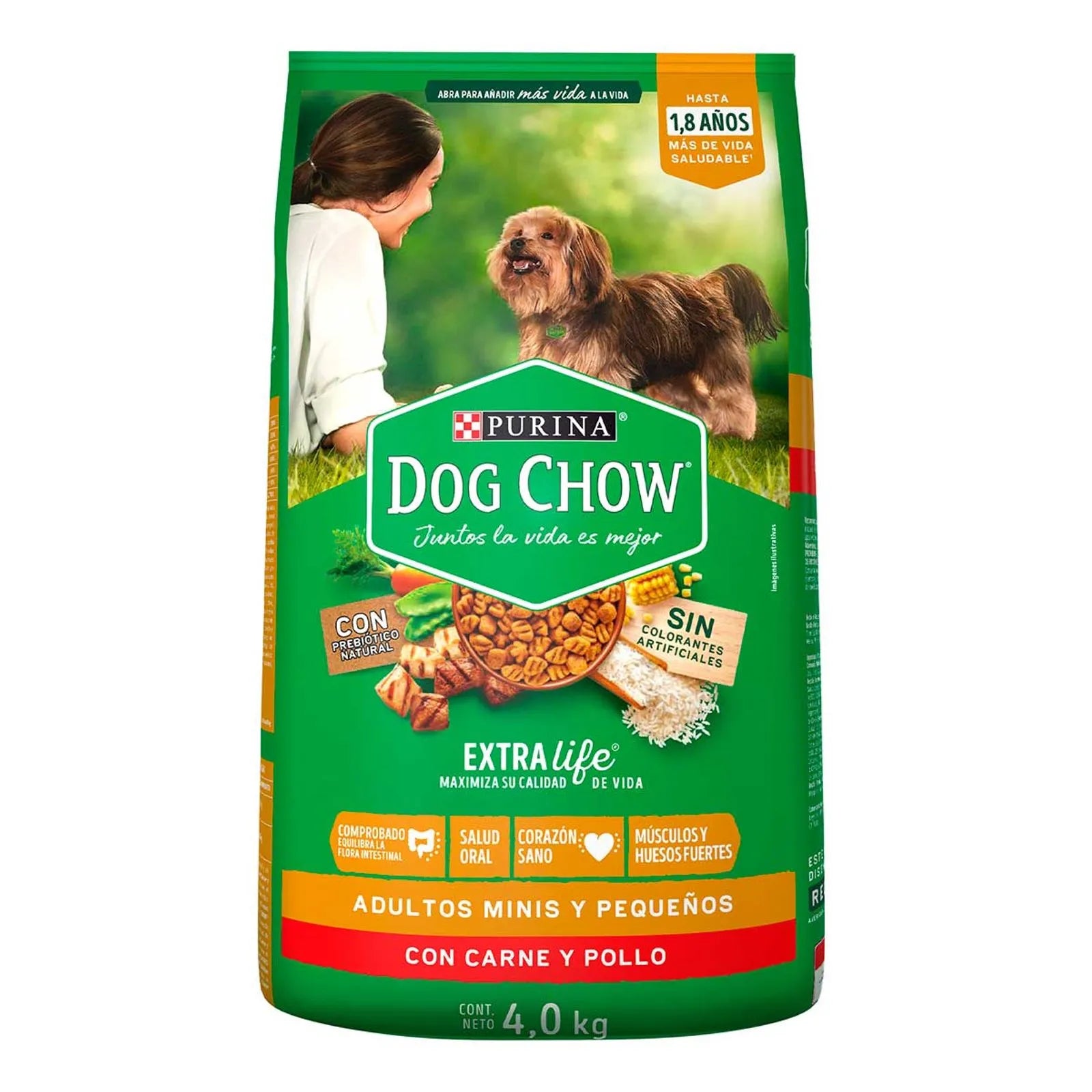 Dog chow nutrición reforzada adultos minis y pequeños  4kg