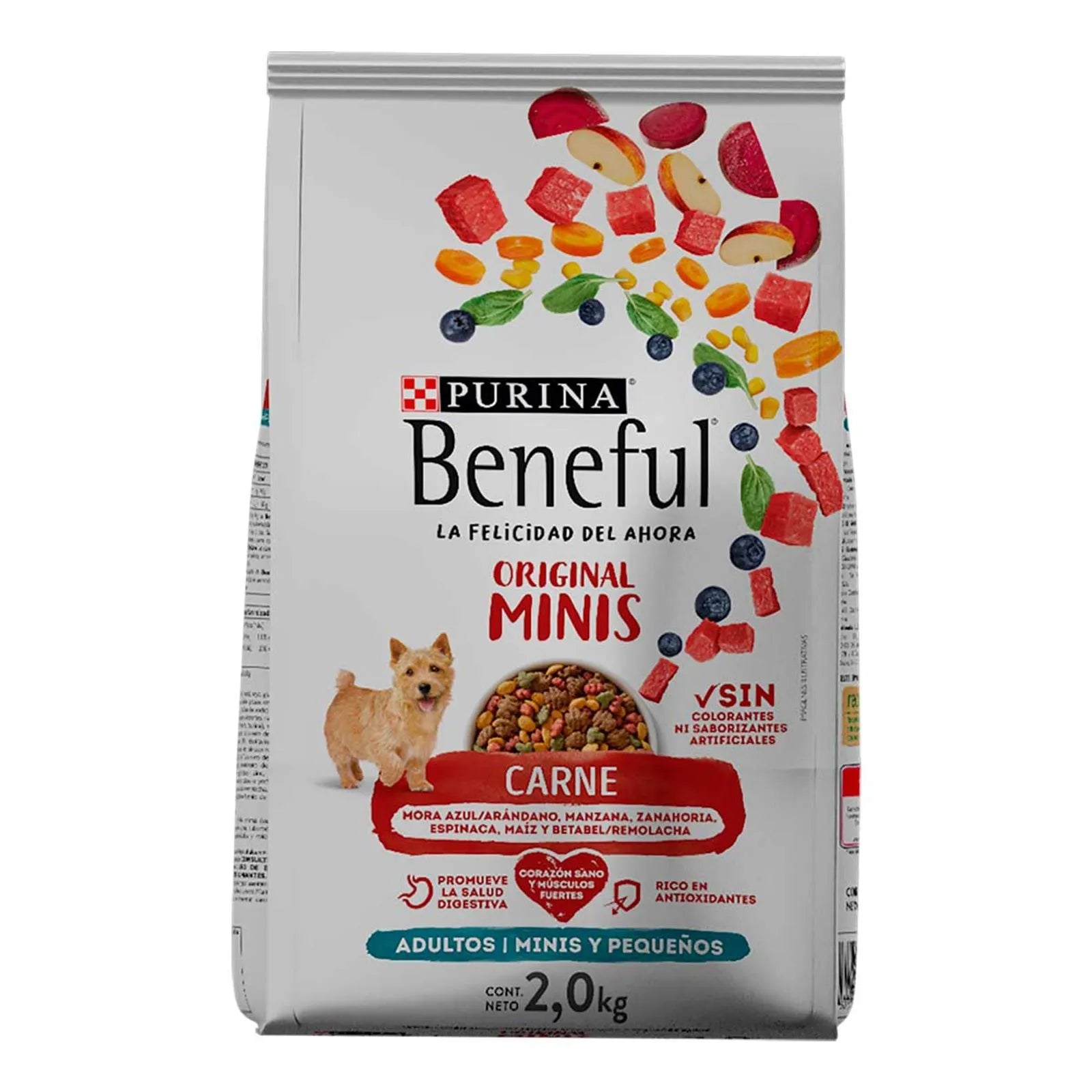 Beneful carne para perro adulto minis original 2kg