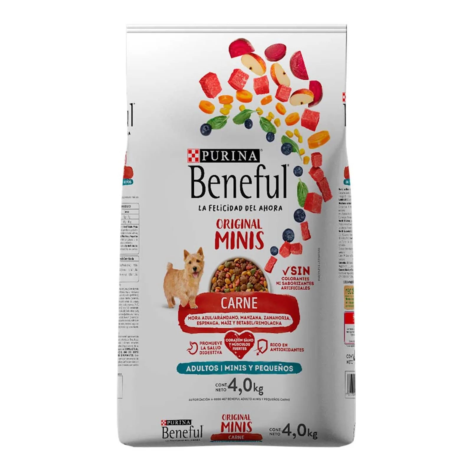 Beneful carne para perro adulto minis original 4kg