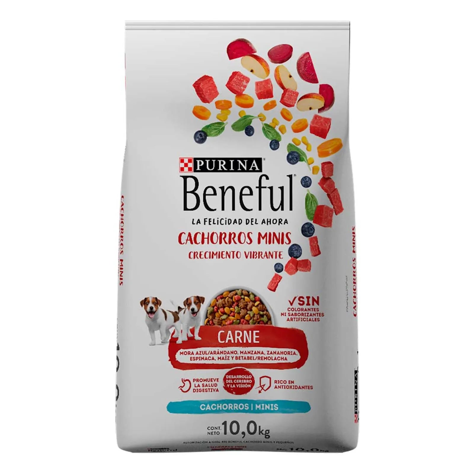 Beneful cachorros minis crecimiento vibrante carne 10kg