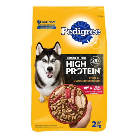 Pedigree high protein croquetas adulto con res y pollo. 2kg