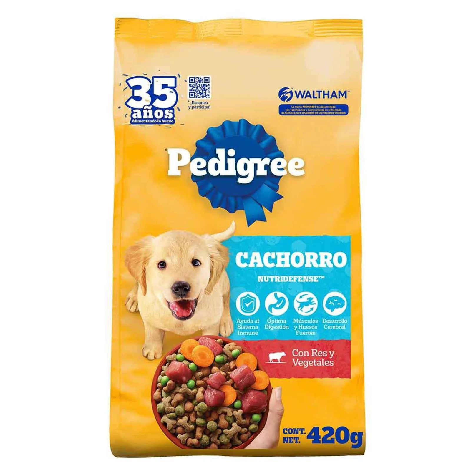 Pedigree croquetas cachorro con res y vegetales. 420g