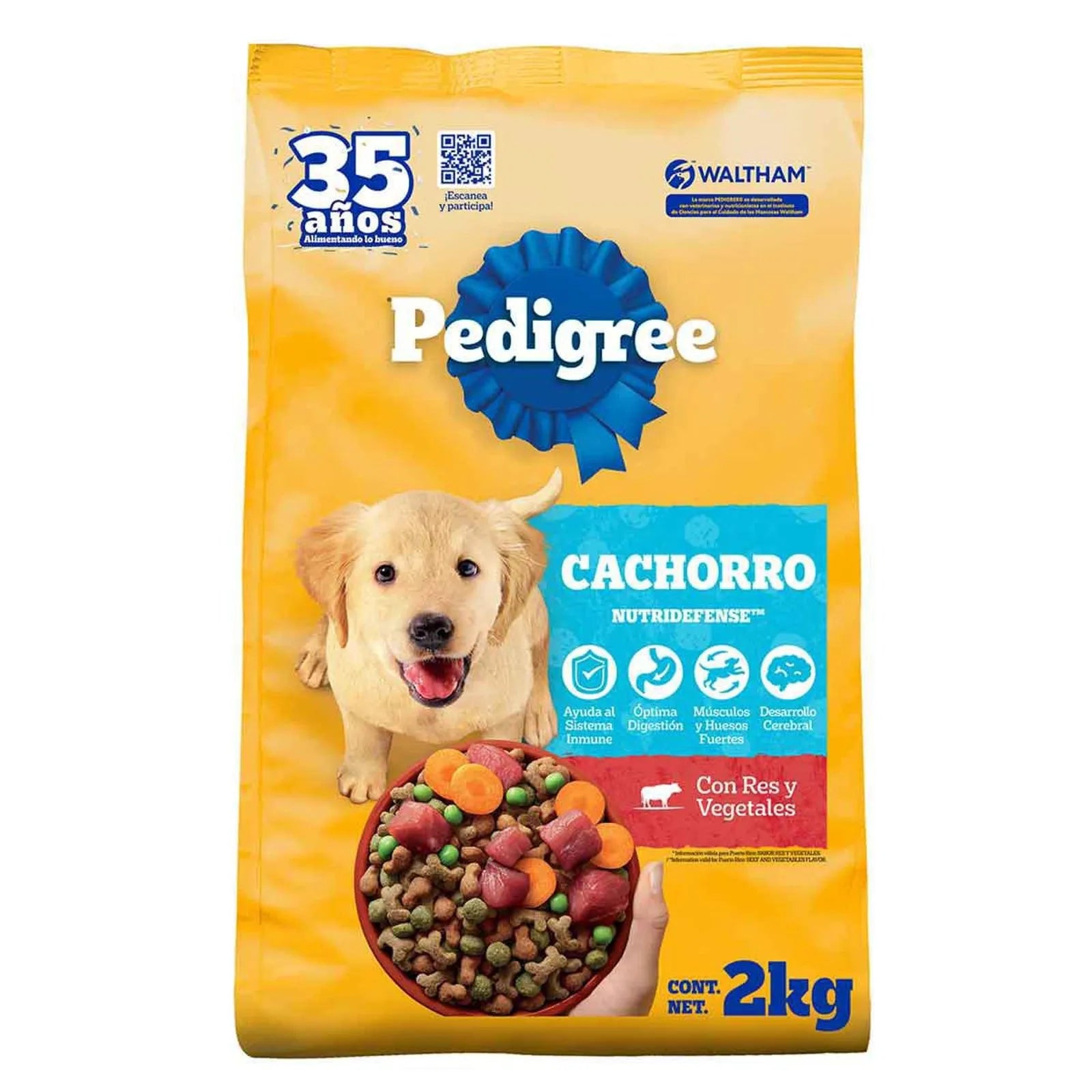 Pedigree croquetas cachorro con res y vegetales. 2kg