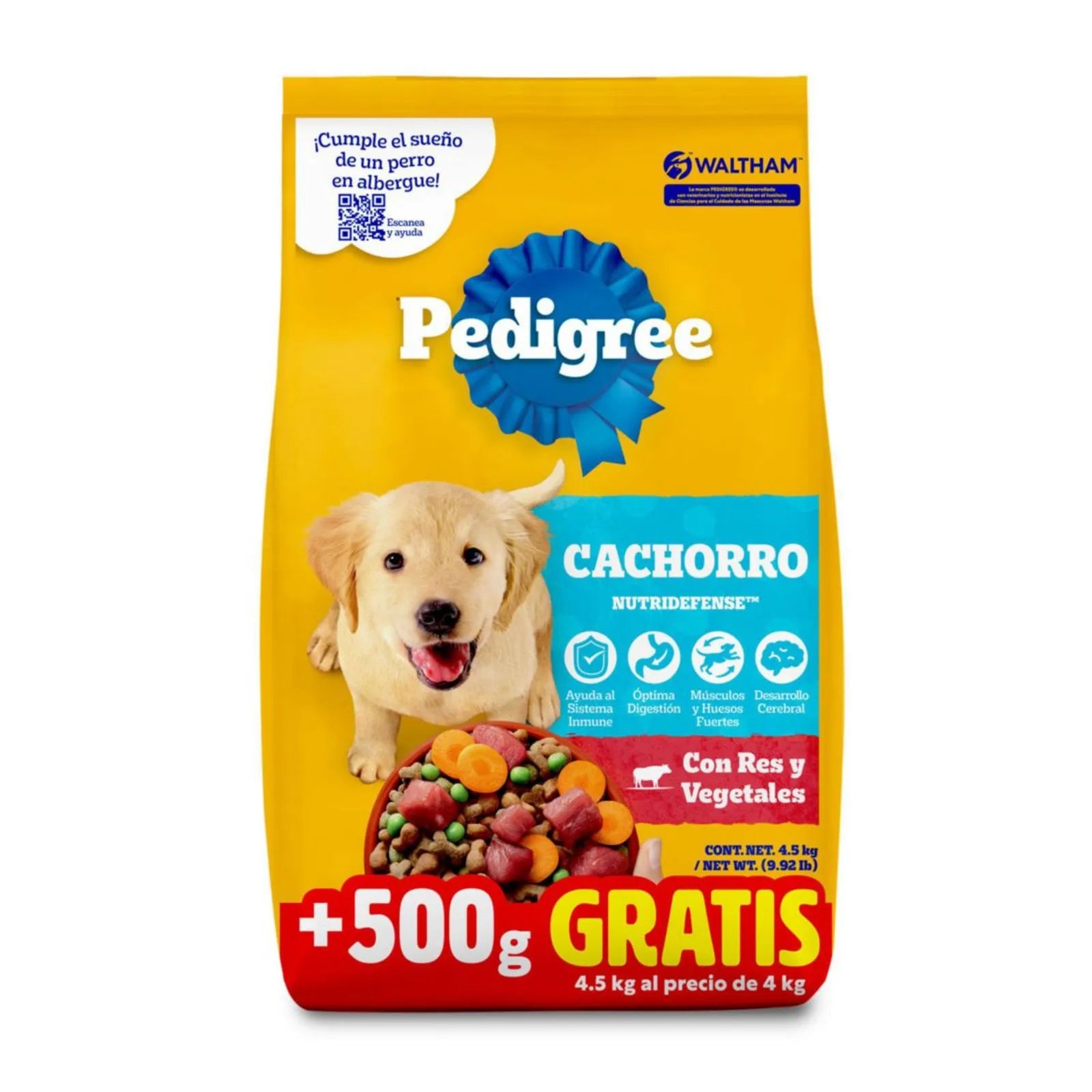 Pedigree croquetas cachorro con res y vegetales. 4kg