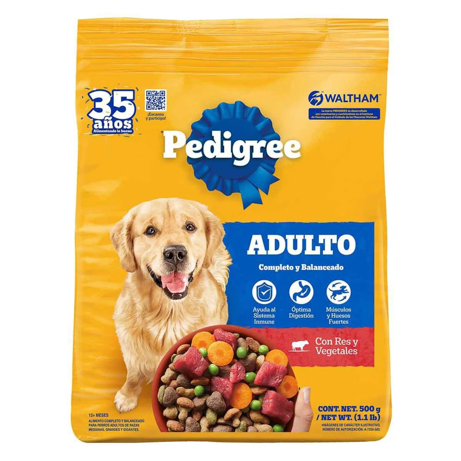 Pedigree croquetas adulto con res y vegetales 500g