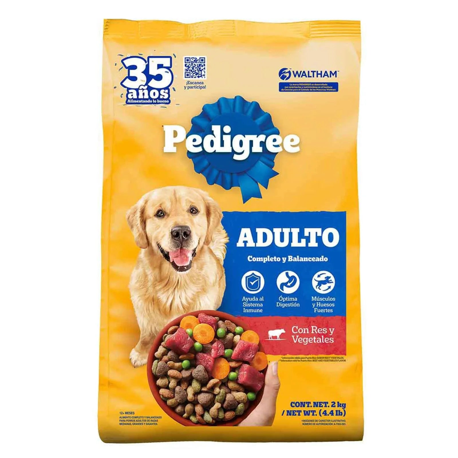 Pedigree croquetas adulto con res y vegetales 2kg