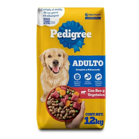 Pedigree croquetas adulto con res y vegetales 12kg