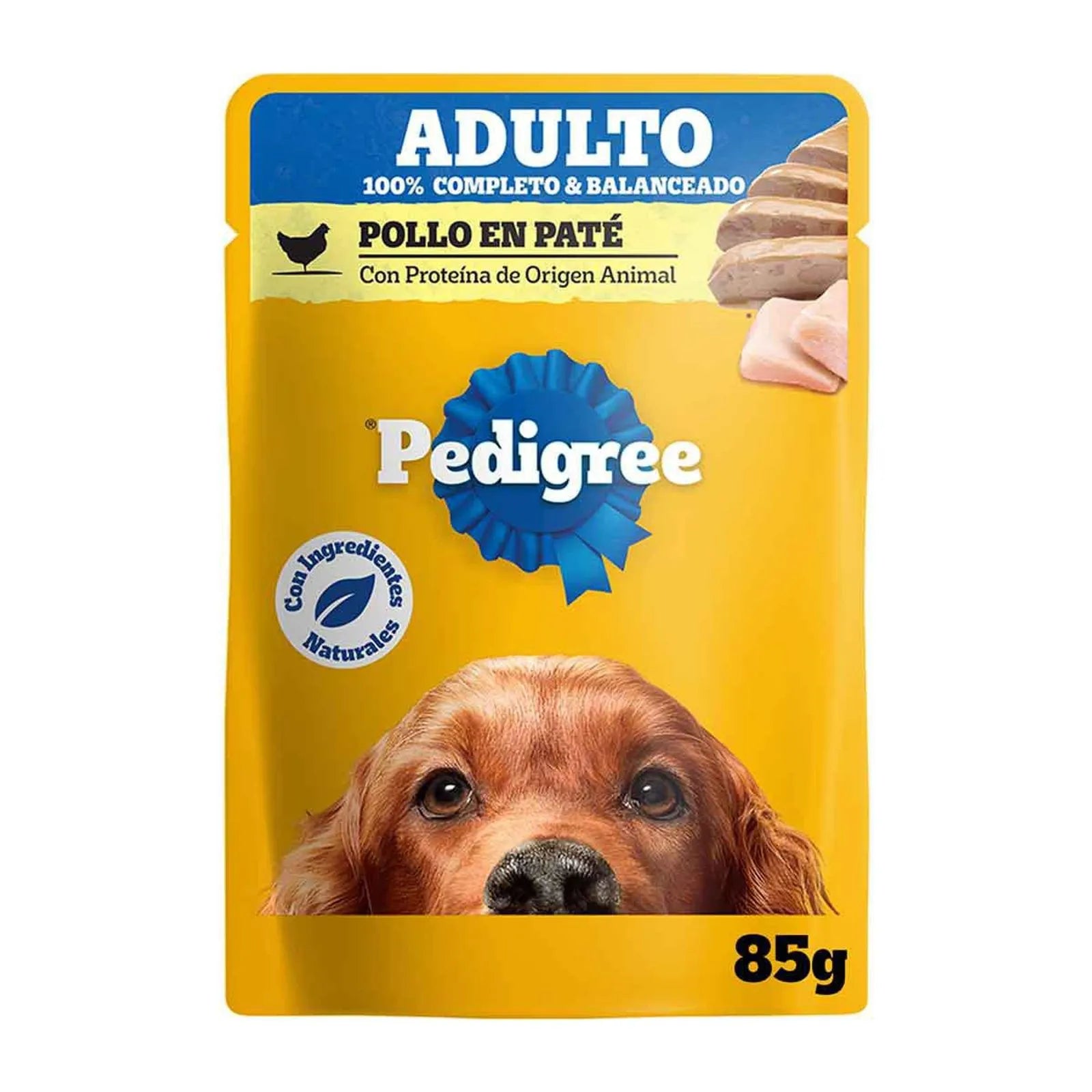 Pedigree sobres adulto en pate con pollo 85gr