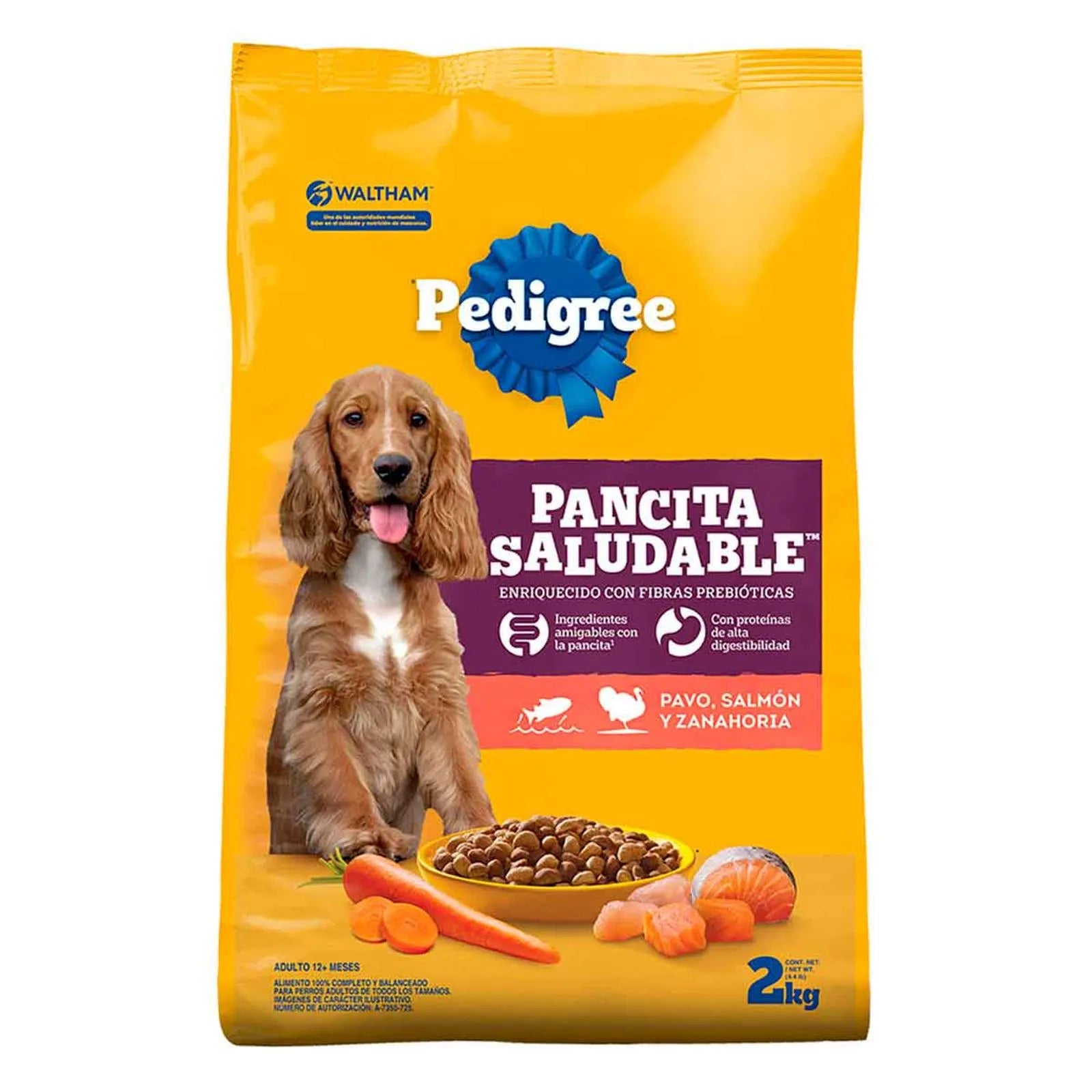 Pedigree pancita saludable pavo, salmón y zanahoria. 2kg