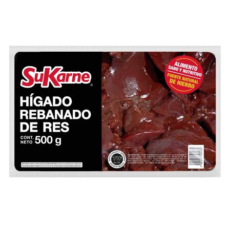 Hígado de Res Rebanado SuKarne 500 gr