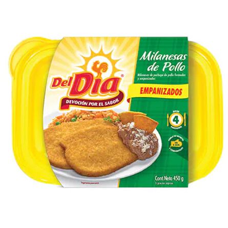 Milanesas de pollo Del Día empanizadas 450 gr