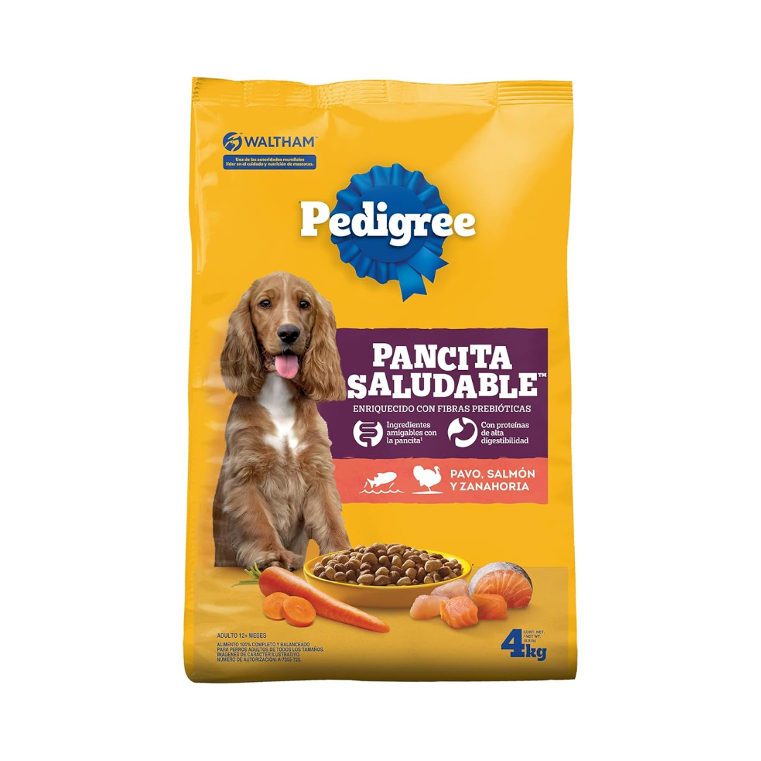 Pedigree pancita saludable pavo, salmón y zanahoria. 4kg